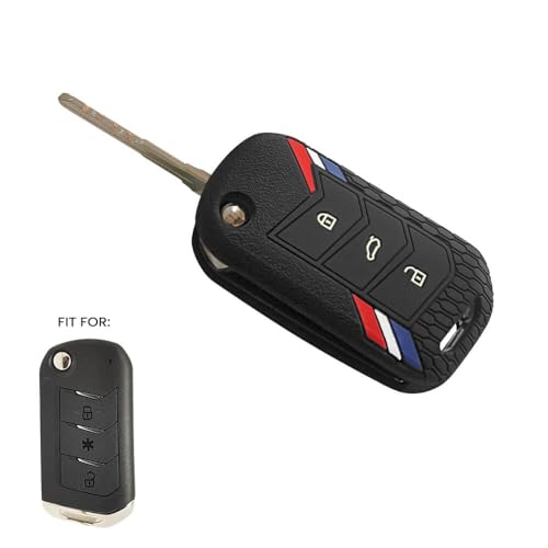 Soft Silicone Key Cover Compatible for Mahindra Thar, Bolero, Scorpio, XUV700, XUV400, XUV300, TUV300, Marazzo 3 Button flip Key