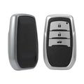 Premium Soft TPU Leather Pattern Key Cover Compatible with Toyota Inova, fortuner,3 Button Smart Key