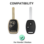 Gold Key Cover Compatible for Honda I-VTEC Amaze BRIO BRV City Civic CRV Jazz etc. 2 Button Remote Key