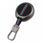 Metal Key Cover with Keychain for Tata | Harrier EV | 6 Button Round smart Key.