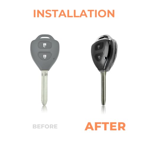 Clear TPU 2 Button Remote Key Cover Case for Compatible Toyota Innova/Fortuner/Corolla with 2Button Remote Key