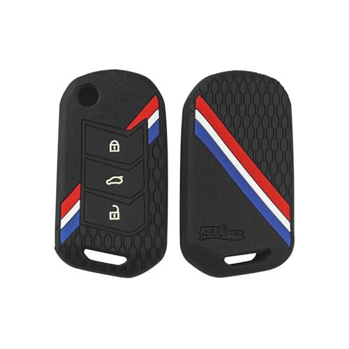 Soft Silicone Key Cover Compatible for Mahindra Thar, Bolero, Scorpio, XUV700, XUV400, XUV300, TUV300, Marazzo 3 Button flip Key