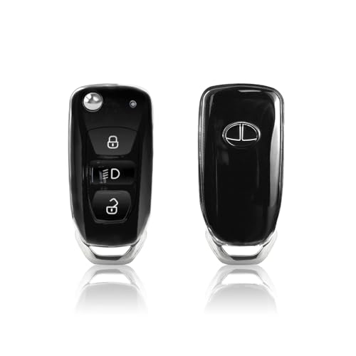 TPU Key Cover Compatible for Tata Nexon, Harrier, Altroz, Punch, Zest, Bolt, Tigor, Zica, Tiago, Safari Storme, Hexa 3 Button Flip Key