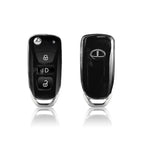 TPU Key Cover Compatible for Tata Nexon, Harrier, Altroz, Punch, Zest, Bolt, Tigor, Zica, Tiago, Safari Storme, Hexa 3 Button Flip Key