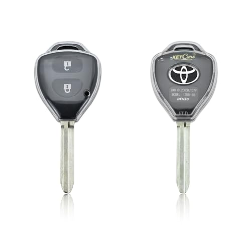 Clear TPU 2 Button Remote Key Cover Case for Compatible Toyota Innova/Fortuner/Corolla with 2Button Remote Key