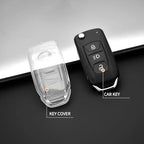 TPU Key Cover Compatible for Tata Nexon, Harrier, Altroz, Punch, Zest, Bolt, Tigor, Zica, Tiago, Safari Storme, Hexa 3 Button Flip Key