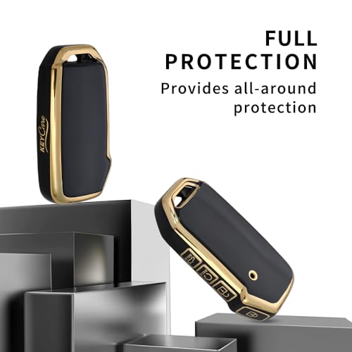 TPU keycover and Keychain Compatible for Kia Seltos and sonet 2023 Facelift 4 Button Smart Key