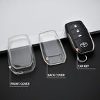 Clear TPU Key Cover and Keychain Compatible for Toyota Fortuner | Hilux | Innova Crysta | Fortuner Legender | Innova HyCross | Land Cruiser Smart Key