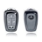 Clear TPU Key Cover Compatible for Tata Nexon, Altroz, Harrier, Tigor Bs6, Safari Gold, Punch, Tigor Ev, Safari 2021 4 Button Smart Key