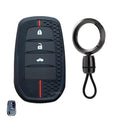 Silicone Key Cover and Keychain Compatible for Toyota Fortuner | Hilux | Innova Crysta | Fortuner Legender | Innova HyCross | Land Cruiser Smart Key