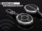 Metal Key Cover with Keychain for Tata | Harrier EV | Electric car | 6 Button Round smart Key.