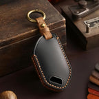 Leather Key Cover Compatible for Kia Syros, EV6, EV9 Smart Key
