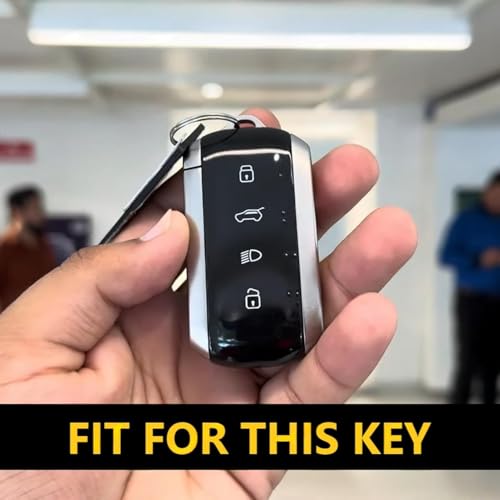 T TPU Key Cover for Tata Curvv TPU Key Cover – Premium Durable Key Protector Case for Tata Curvv Car Key Fob – Scratch-Resistant, Anti-Slip, 4 Button Smart