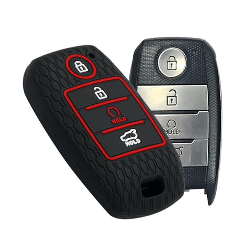 Silicone Key Cover for Sonet, Seltos 2020, Carens 4 Button Smart Key