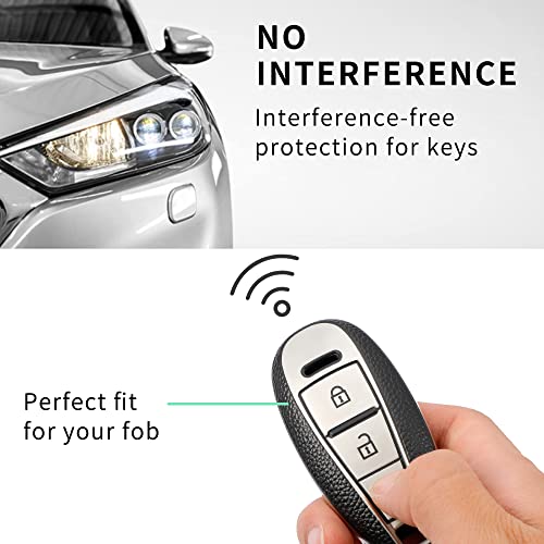 Premium Soft TPU Leather Pattern Key Cover for Maruti Suzuki 3 Button Baleno Ciaz Vitara Brezza S Cross Swift Ignis Smart Key