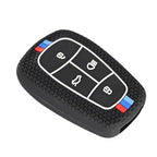 Silicone Key Cover & Keychain Compatible for Tata Nexon, Harrier, Altroz, Tigor BS6, Punch, Safari 2021, Safari Gold 4 Button Smart Key
