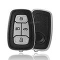Leather TPU Key Cover Compatible for Tata Nexon Harrier Safari Altroz Punch Tigor 4 Button Smart Key