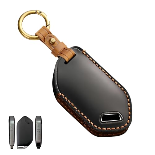 Leather Key Cover Compatible for Kia Syros, EV6, EV9 Smart Key