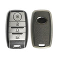 TPU Leather Key Cover Compatible for Kia Seltos | Sonet | Carens 4 Button Smart Key
