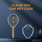 Clear TPU 2 Button Remote Key Cover Case for Compatible Toyota Innova/Fortuner/Corolla with 2Button Remote Key