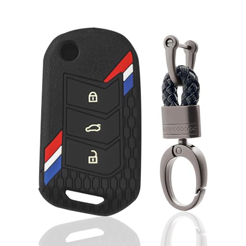 Key Cover Compatible for Mahindra Thar, Bolero, Scorpio, XUV700, XUV400, XUV300, TUV300, Marazzo 3 Button flip Key