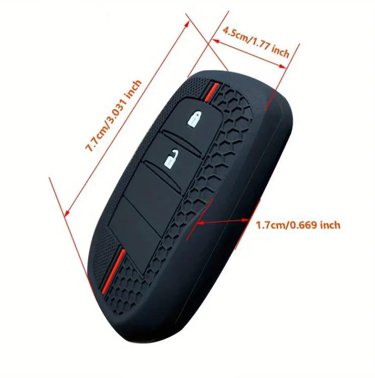 Silicone Key Cover and Keychain Compatible for Toyota Fortuner | Hilux | Innova Crysta | Fortuner Legender | Innova HyCross | Land Cruiser Smart Key