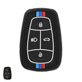 Silicone Key Cover & Keychain Compatible for Tata Nexon, Harrier, Altroz, Tigor BS6, Punch, Safari 2021, Safari Gold 4 Button Smart Key