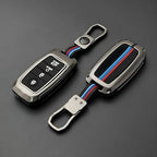 Metal Alloy Key Cover Compatible for Kia Seltos | Sonet | Carens 4 Button Smart Key