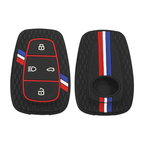 Silicone Key Cover Compatible for Nexon, Harrier, Altroz, Tigor BS6, Punch, Safari 2021, Safari Gold (4 Button Smart Key)
