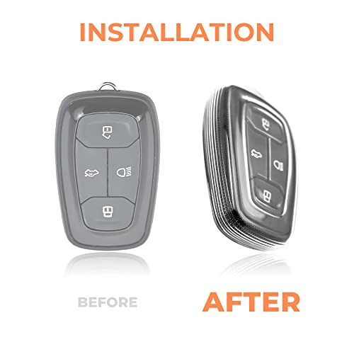 Clear TPU Key Cover Compatible for Tata Nexon, Altroz, Harrier, Tigor Bs6, Safari Gold, Punch, Tigor Ev, Safari 2021 4 Button Smart Key