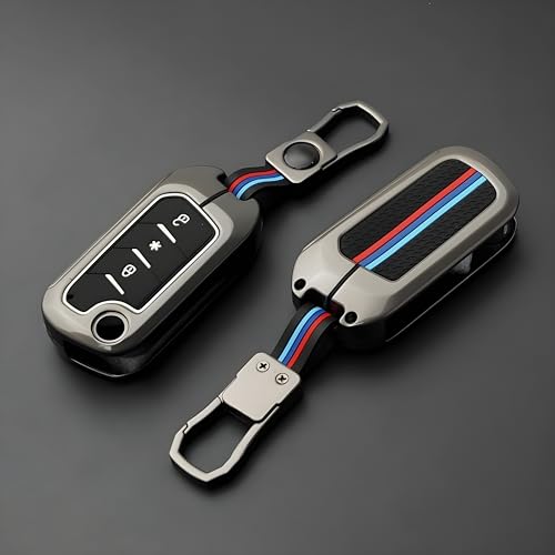 Metal Alloy Key Cover & Microfiber Cloth Leather TPU Keycover Compatible for Mahindra Scorpio,XUV 300 Marazzo ,XUV 700m,XUV 400 EV | Bolerom,Thar | TUV 3 Button Flip Key