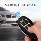 Premium Soft TPU Leather Pattern Key Cover Compatible with Maruti Suzuki 3 Button Baleno Ciaz Vitara Brezza S Cross Swift Ignis and Urban Cruiser Smart Key