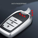 Premium Soft TPU Leather Pattern Key Cover Compatible with Toyota Inova, fortuner,3 Button Smart Key