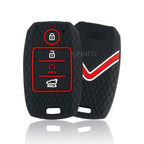Silicone Key Cover for Sonet, Seltos 2020, Carens 4 Button Smart Key