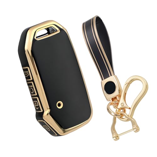 TPU keycover and Keychain Compatible for Kia Seltos and sonet 2023 Facelift 4 Button Smart Key