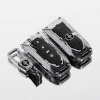 Luxury Transformer Series Soft Silicone & Metal Key Cover Compatible with Mahindra XUV 7XO | BE 6 | XEV 9E | XEV 9S | BE 6 Formula E Edition | BE 6 FE 6Button Smart Key.