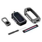 Zinc Alloy Metal Key Cover Compatible for Kia Seltos, Sonet 2023 Facelift 4 Button Smart Key (Compare Key Shape Before Ordering)