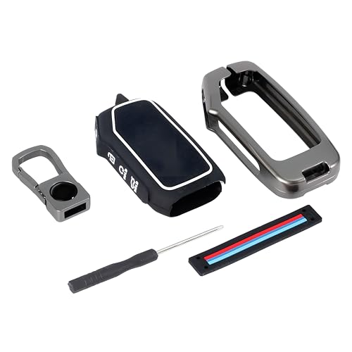 Zinc Alloy Metal Key Cover Compatible for Kia Seltos, Sonet 2023 Facelift 4 Button Smart Key