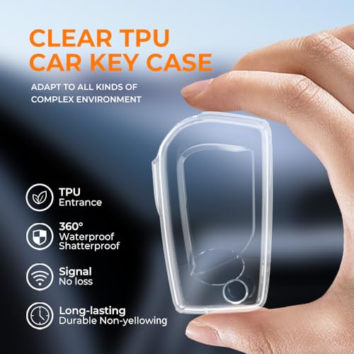 Clear TPU Key Cover Compatible with Toyota Innova Crysta and Corolla Altis Flip Key