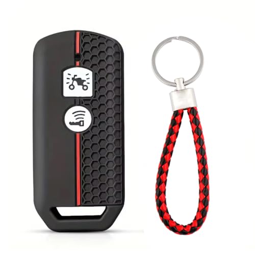 Silicone Cover Compatible for Honda Activa Honeycomb Design, Heavy-Duty Protection for Honda Activa Scooter 2 Button Smart Key