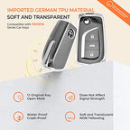 Clear TPU Key Cover Compatible with Toyota Innova Crysta and Corolla Altis Flip Key