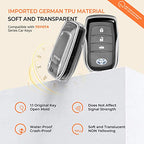 Clear TPU Key Cover and Keychain Compatible for Toyota Fortuner | Hilux | Innova Crysta | Fortuner Legender | Innova HyCross | Land Cruiser Smart Key