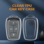 Clear TPU Key Cover Compatible for Tata Nexon, Altroz, Harrier, Tigor Bs6, Safari Gold, Punch, Tigor Ev, Safari 2021 4 Button Smart Key