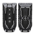 Luxury Transformer Series Soft Silicone & Metal Key Cover Compatible with Mahindra XUV 7XO | BE 6 | XEV 9E | XEV 9S | BE 6 Formula E Edition | BE 6 FE 6Button Smart Key.