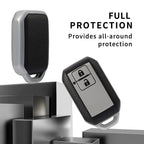 Leather TPU Key Cover and Keychain Compatible for Suzuki 2 Button Smart Key