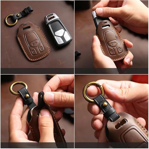 Leather Key Cover Compatible for Kia Syros, EV6, EV9 Smart Key