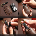 Leather Key Cover Compatible for Kia Syros, EV6, EV9 Smart Key