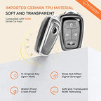 Clear TPU Key Cover Compatible for Tata Nexon, Altroz, Harrier, Tigor Bs6, Safari Gold, Punch, Tigor Ev, Safari 2021 4 Button Smart Key