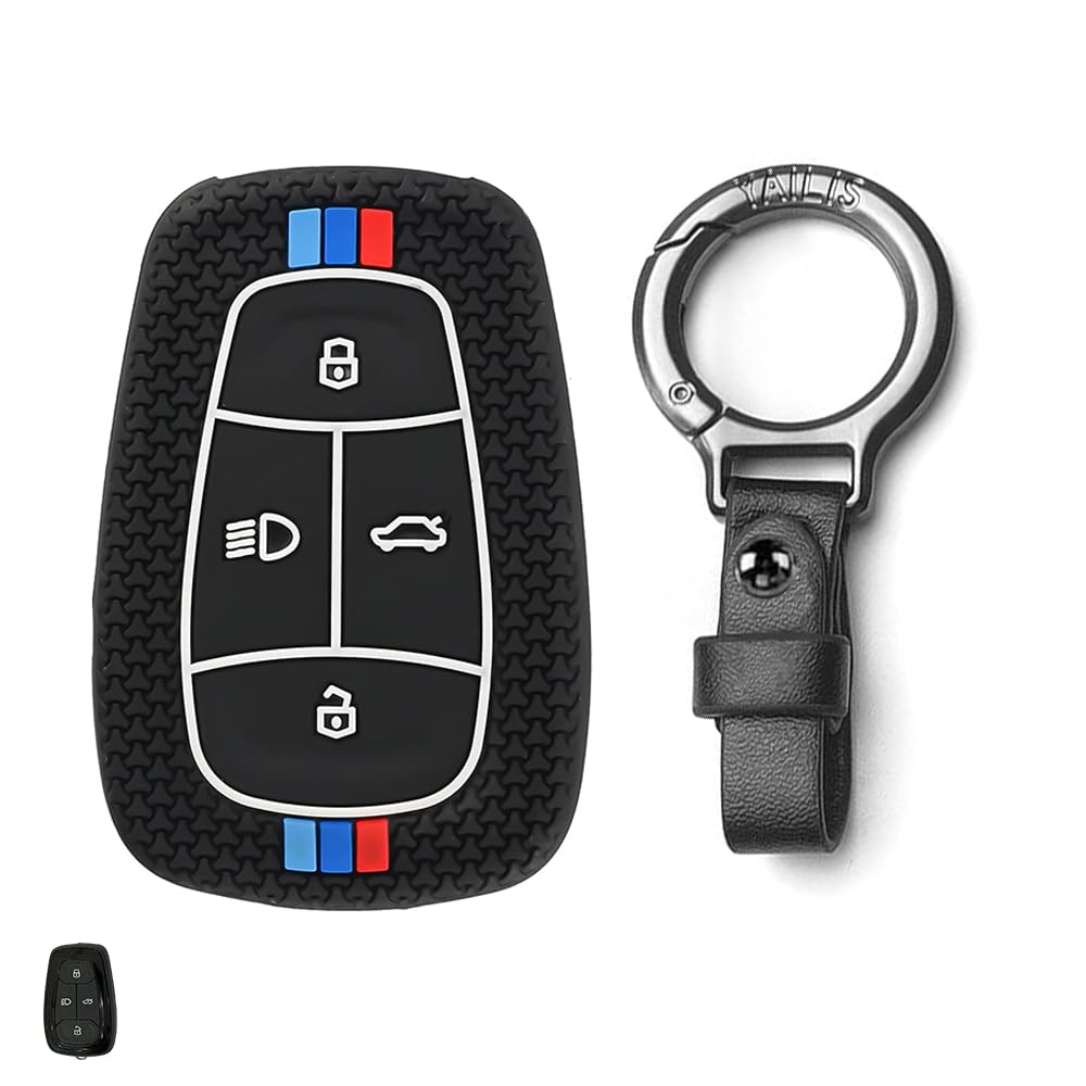 Silicone Key Cover & Keychain Compatible for Tata