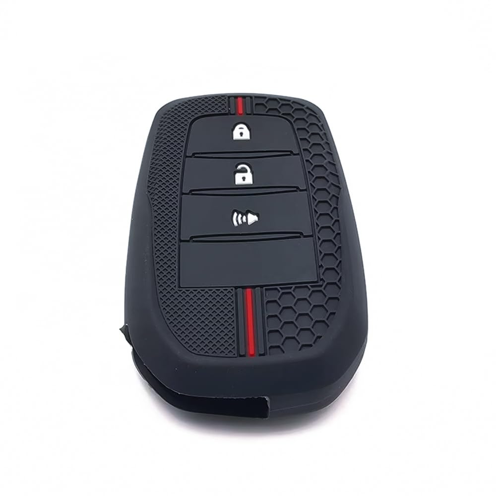 Silicone Key Cover and Keychain Compatible for Toyota Fortuner | Hilux | Innova Crysta | Fortuner Legender | Innova HyCross | Land Cruiser Smart Key